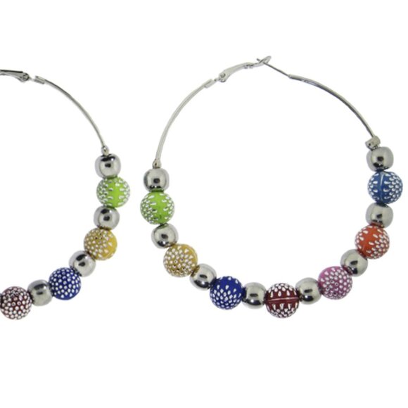 Basketball Wives Hoop Earrings : Multi Color - Picture 1 of 1
